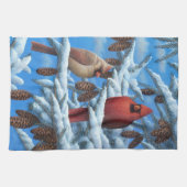 （鳥）ショウジョウコウカンチョウ キッチンタオル (横)