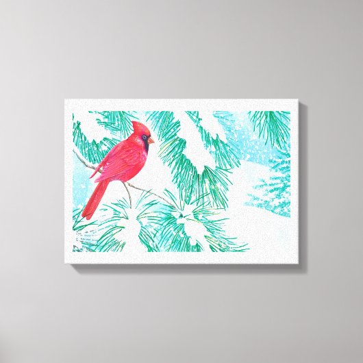 （鳥）ショウジョウコウカンチョウ- キャンバスプリント (正面)