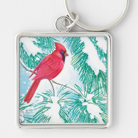 （鳥）ショウジョウコウカンチョウ- キーホルダー (正面)