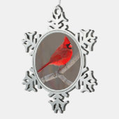 (鳥)ショウジョウコウカンチョウ スノーフレークピューターオーナメント (右)