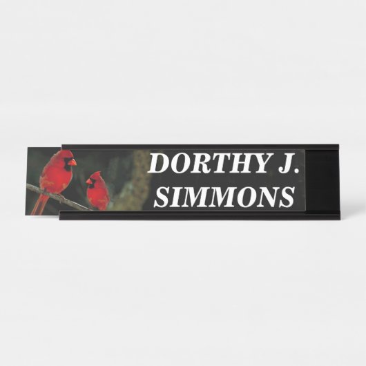 (鳥)ショウジョウコウカンチョウ デスクネームプレート (正面)