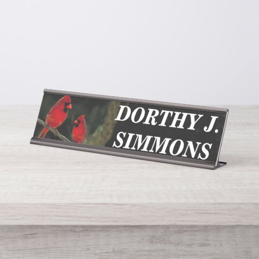 (鳥)ショウジョウコウカンチョウ デスクネームプレート (正面)