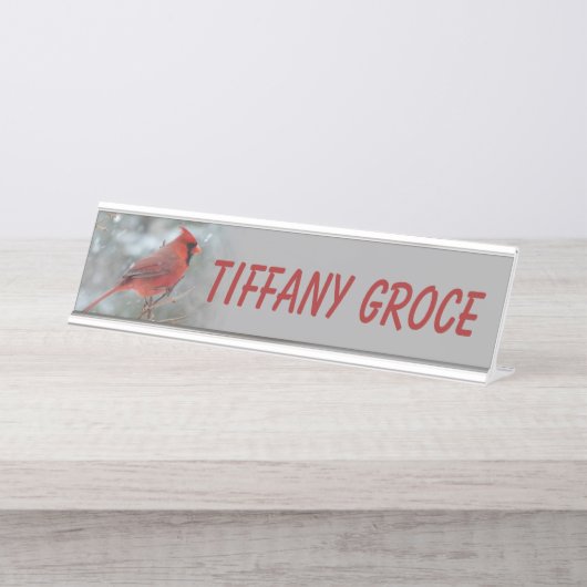 (鳥)ショウジョウコウカンチョウ デスクネームプレート (正面)