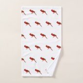 (鳥)ショウジョウコウカンチョウ バスタオルセット (ハンドタオル)