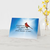 (鳥)ショウジョウコウカンチョウ、ビジターからの天国 カード (黄色い花)