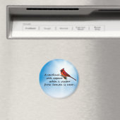 （鳥）ショウジョウコウカンチョウ、ビジターからの天国 マグネット (インサイチュ (食洗機))