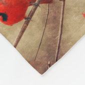 （鳥）ショウジョウコウカンチョウ フリースブランケット (角)