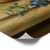 (鳥)ショウジョウコウカンチョウ・フルーツ・花のポスター ポスター (角)