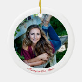 （鳥）ショウジョウコウカンチョウ・ユーカリ・ベリーズが愛の記憶に写った写真 セラミックオーナメント (裏面)