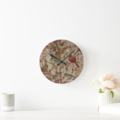 （鳥）ショウジョウコウカンチョウ ラウンド壁時計 (ホーム)