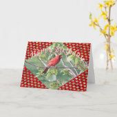 （鳥）ショウジョウコウカンチョウ&ラティスBD 71-z カード (黄色い花)