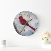 （鳥）ショウジョウコウカンチョウ ラージ壁時計 (ホーム)