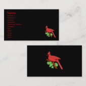 (鳥)ショウジョウコウカンチョウ 名刺 (正面/裏面)