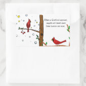 （鳥）ショウジョウコウカンチョウ:天国エンジェル長方形ステッカー 長方形シール (バッグ)