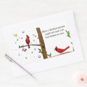 （鳥）ショウジョウコウカンチョウ:天国エンジェル長方形ステッカー 長方形シール (封筒)