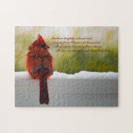 （鳥）ショウジョウコウカンチョウ(天国14x11からの訪問者を伴う) ジグソーパズル