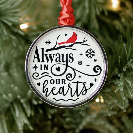 （鳥）ショウジョウコウカンチョウ/常にハート メタルオーナメント (ツリー)