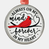 (鳥)ショウジョウコウカンチョウ/常に私のハートの中で私の心 メタルオーナメント (正面)