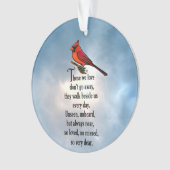 （鳥）ショウジョウコウカンチョウ「愛された」詩 オーナメント (正面)