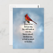 （鳥）ショウジョウコウカンチョウ「愛された」詩 ポストカード (正面/裏面)