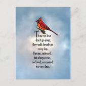 (鳥)ショウジョウコウカンチョウ「愛された」詩 ポストカード (正面)