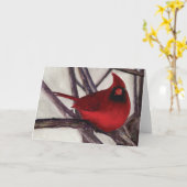 （鳥）ショウジョウコウカンチョウ（男性） カード (黄色い花)