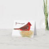 （鳥）ショウジョウコウカンチョウ – 私の心の中に入っている – カー空白のド カード (正面)