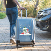 （鳥）ショウジョウコウカンチョウ、雪だるま、松に降る雪 シール (スーツケースインサイチュ)