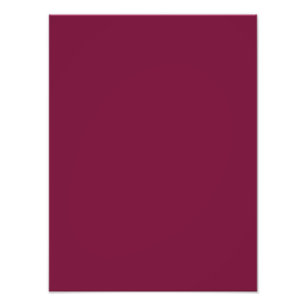 (鳥)ショウジョウコウカンチョウBurgundy Red無地の Trendの色の背景 フォトプリント