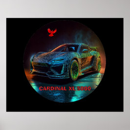 （鳥）ショウジョウコウカンチョウXL5000エリートスポーツカー ポスター