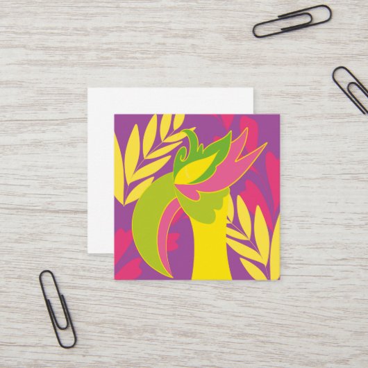 鳥 スクエア名刺 (正面/裏面インサイチュ)