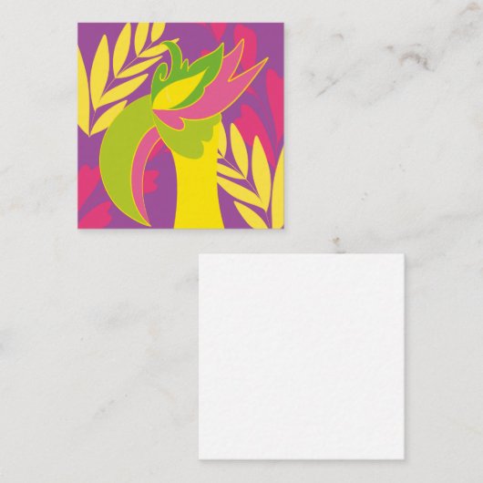 鳥 スクエア名刺 (正面/裏面)