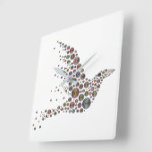 鳥 スクエア壁時計 (傾斜)