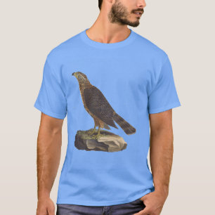 《鳥》ハヤブサが空を見ている Tシャツ