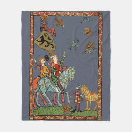 《鳥》ハヤブサとの中世アヒルの狩りか。 フリースブランケット