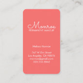 《鳥》ハヤブサとバラエレガントアクア図解入りの、写真付きのピンクレッド 名刺 (裏面)