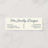 《鳥》ハヤブサとバラエレガントボタニカルシフェミニンック スキニー名刺 (裏面)