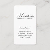 《鳥》ハヤブサとバラエレガント図解入りの、写真付きの白黒 名刺 (裏面)