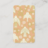 《鳥》ハヤブサとバラエレガント 図解入りの、写真付きの 名刺 (正面)