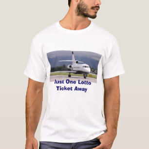 《鳥》ハヤブサのジェット機、遠くになちょうど1つの宝くじチケット Tシャツ