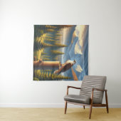 《鳥》ハヤブサの自然 タペストリー (インサイチュ(横))