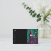 《鳥》ハヤブサを持つ大きい目の神秘的な魔法使いおよびドラゴン 名刺 (スタンド正面)