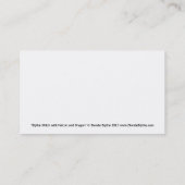 《鳥》ハヤブサを持つ大きい目の神秘的な魔法使いおよびドラゴン 名刺 (裏面)