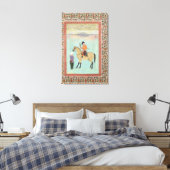 《鳥》ハヤブサを持つ馬にShah Abbasを乗せる キャンバスプリント (インサイチュ (寝室))