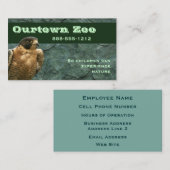 《鳥》ハヤブサオングリーンストーン 名刺 (正面/裏面)