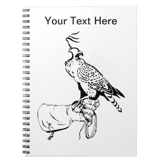 《鳥》ハヤブサオン手袋 ノートブック (正面)