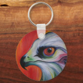 《鳥》ハヤブサキーチェーン キーホルダー (正面)