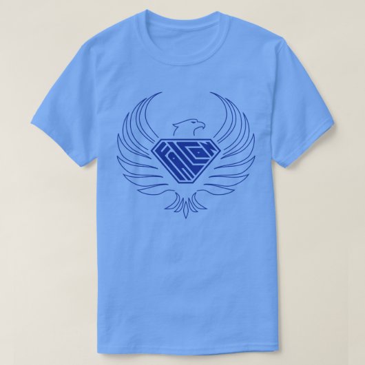 《鳥》ハヤブサスーパーパワードブルー Tシャツ (デザイン正面)
