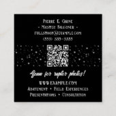 《鳥》ハヤブサハンターズムーンブラックレッドファルコリーサービス スクエア名刺 (裏面)