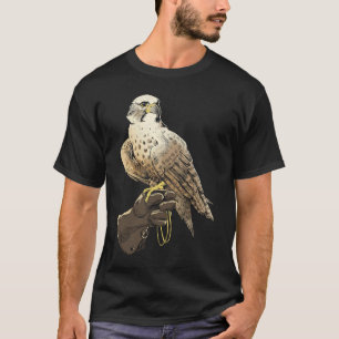 《鳥》ハヤブサパーチオントレーナーグローブファルコリーファルコナー Tシャツ